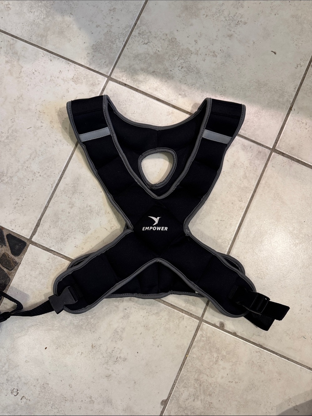 Empower 8 lb Weighted Vest - Black with Gray Trim